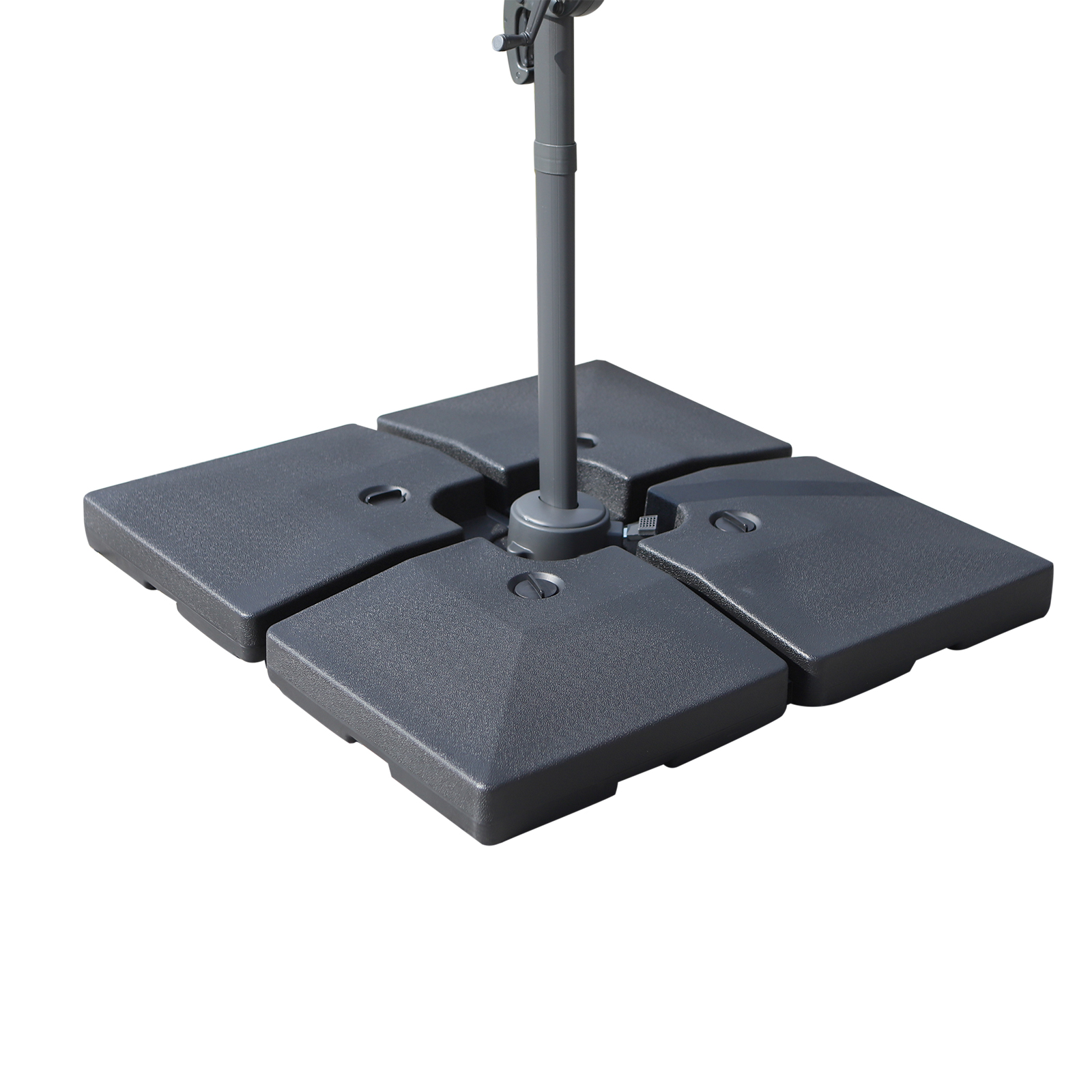 Outsunny Heavy Duty Square 4 Piece Offset Cantilever Umbrella Stand Weighted eBay